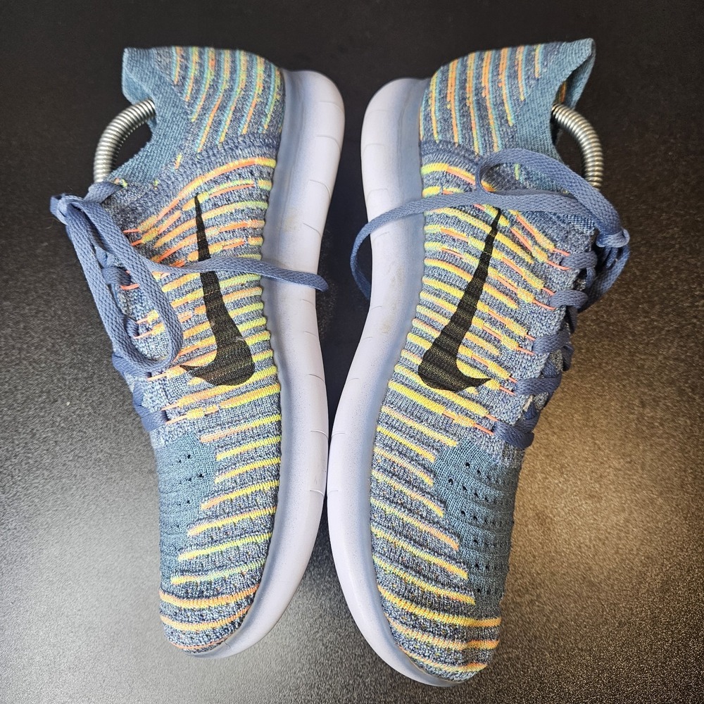 Nike Women's Free RN Flyknit Sneakers Size 8.5 #831070-405 Running Training - Picture 4 of 9
